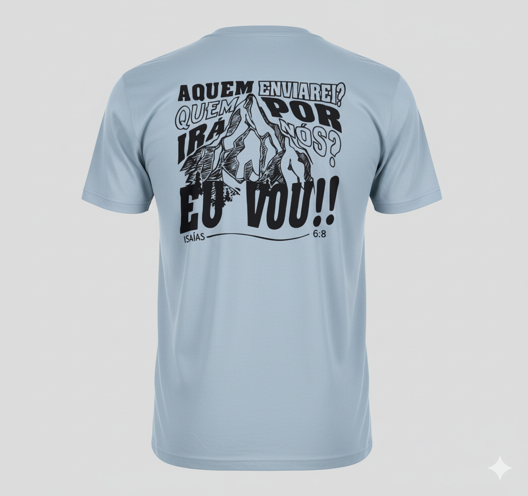 CAMISETA "EU VOU" AZUL